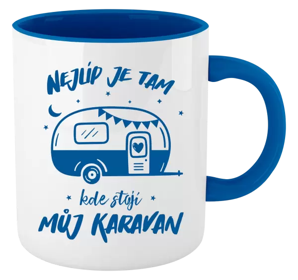 Hrnek Nejlíp je tam, kde stojí můj karavan