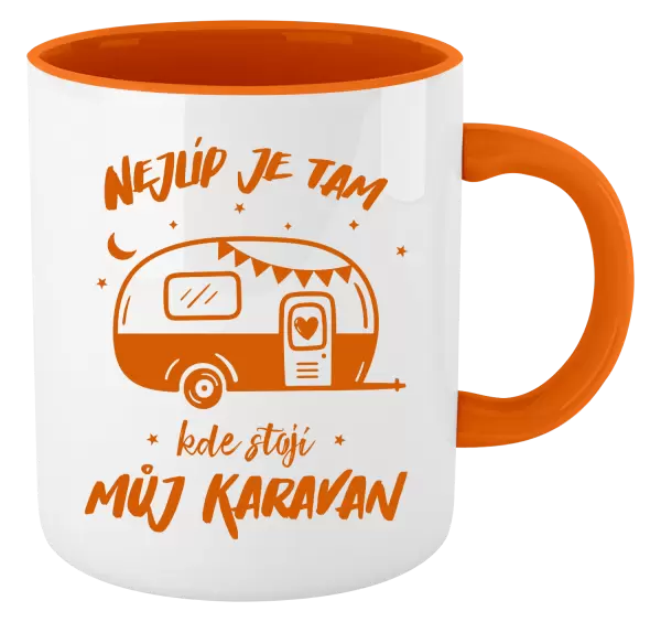 Hrnek Nejlíp je tam, kde stojí můj karavan