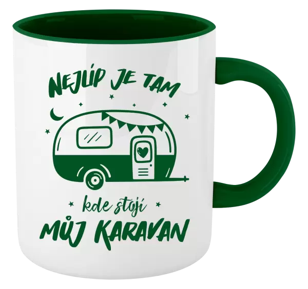 Hrnek Nejlíp je tam, kde stojí můj karavan