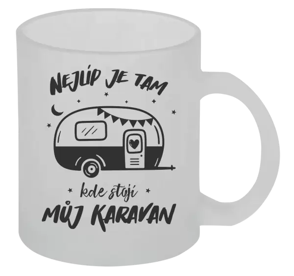Hrnek Nejlíp je tam, kde stojí můj karavan