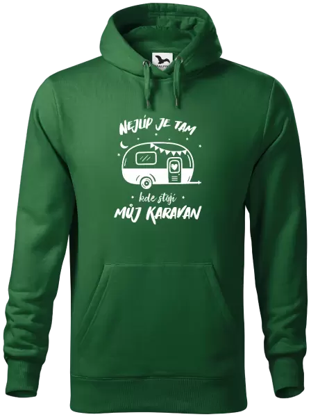 Pánská mikina Nejlíp je tam, kde stojí můj karavan