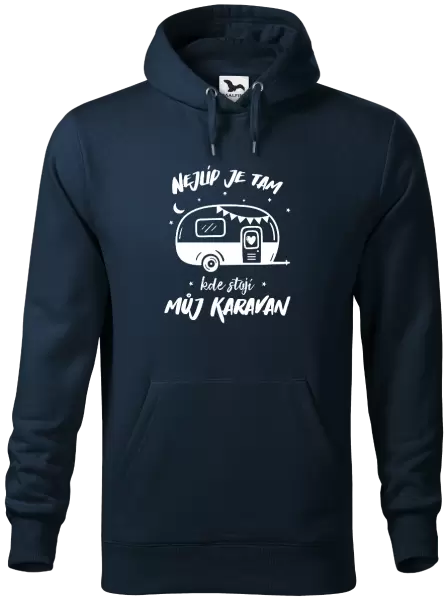 Pánská mikina Nejlíp je tam, kde stojí můj karavan