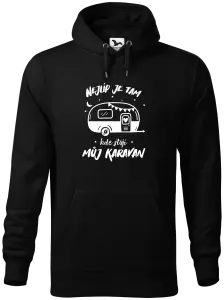 Pánská mikina Nejlíp je tam, kde stojí můj karavan