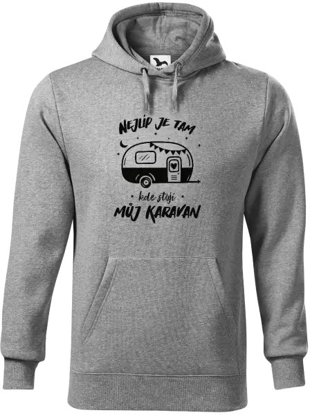 Pánská mikina Nejlíp je tam, kde stojí můj karavan