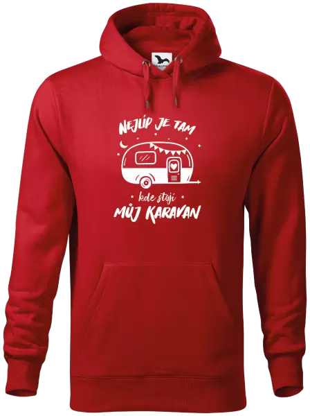 Pánská mikina Nejlíp je tam, kde stojí můj karavan