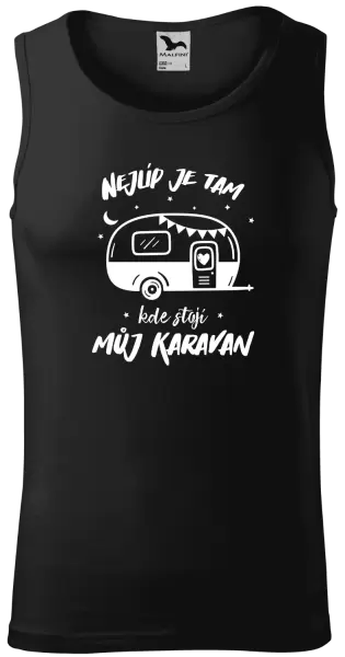 Pánské tílko Nejlíp je tam, kde stojí můj karavan