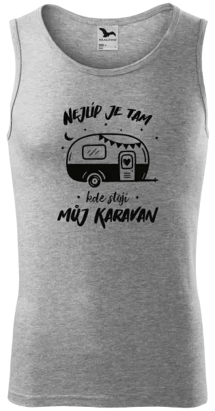 Pánské tílko Nejlíp je tam, kde stojí můj karavan