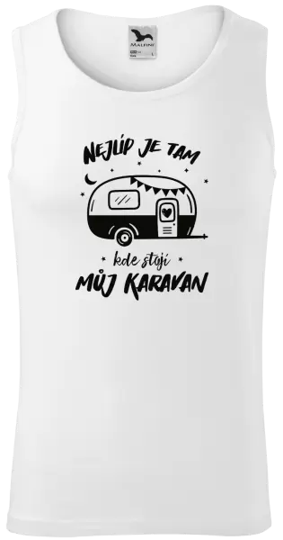 Pánské tílko Nejlíp je tam, kde stojí můj karavan