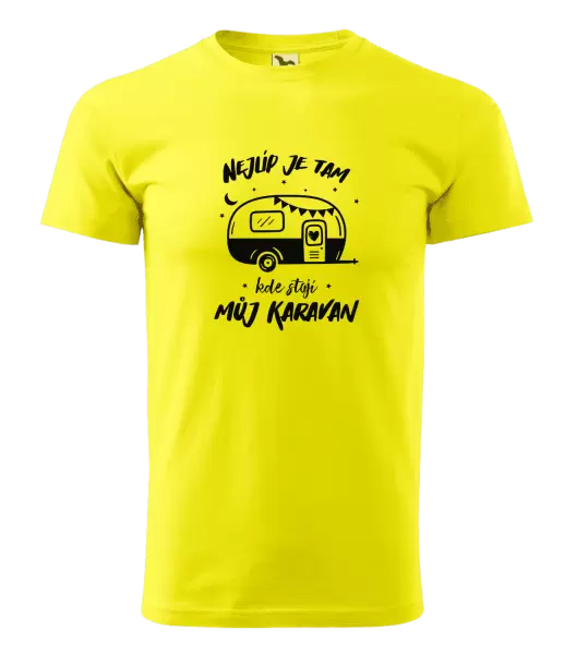 Pánské tričko Nejlíp je tam, kde stojí můj karavan