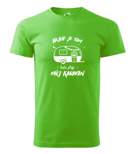 Pánské tričko Nejlíp je tam, kde stojí můj karavan