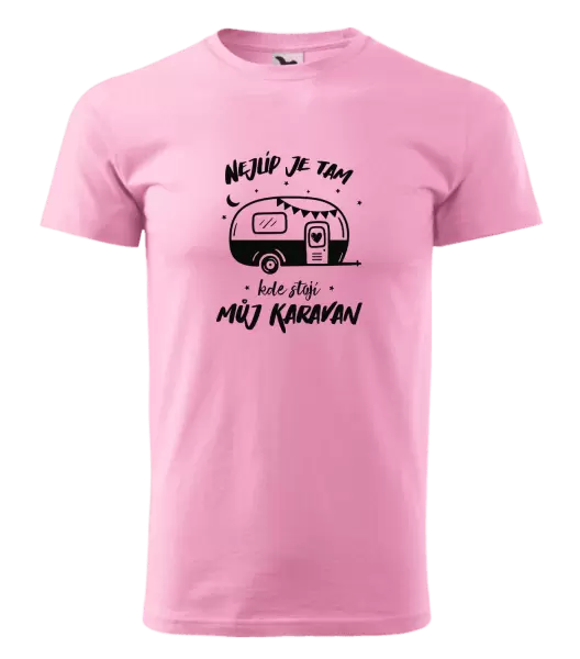 Pánské tričko Nejlíp je tam, kde stojí můj karavan