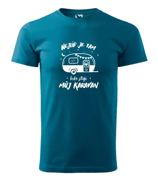 Pánské tričko Nejlíp je tam, kde stojí můj karavan