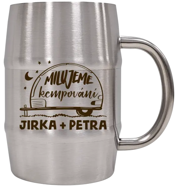 Nerezový chladicí půllitr Milujeme kempování