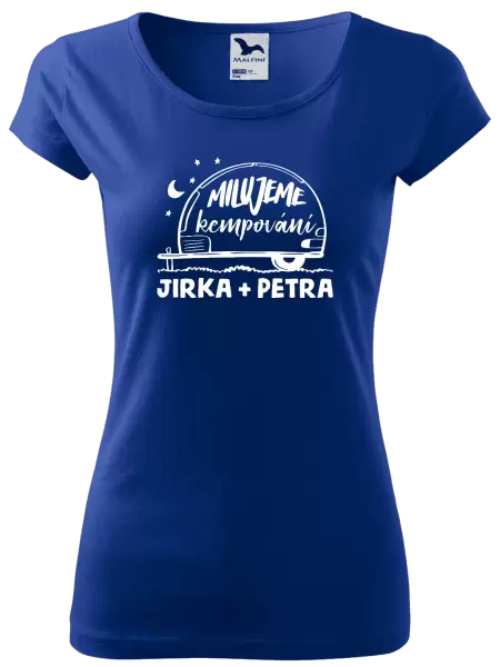 Dámské tričko Milujeme kempování