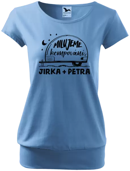 Dámské tričko Milujeme kempování