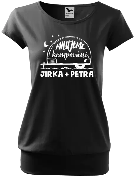 Dámské tričko Milujeme kempování