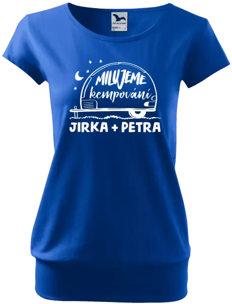 Dámské tričko Milujeme kempování