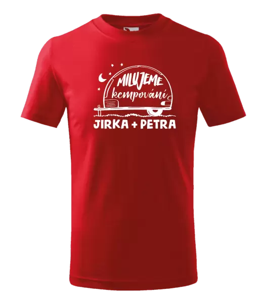 Dětské tričko Milujeme kempování