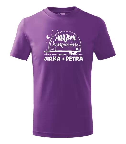 Dětské tričko Milujeme kempování