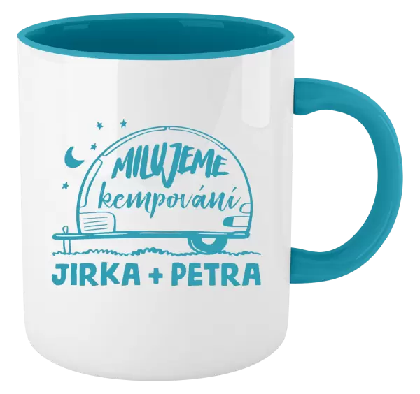 Hrnek Milujeme kempování