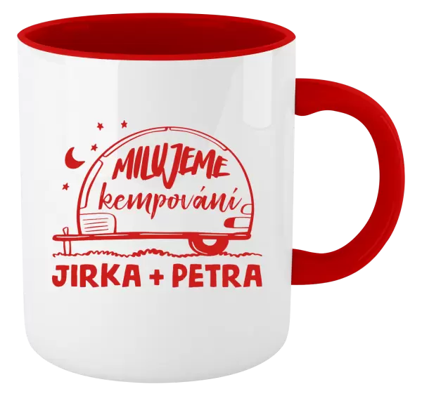 Hrnek Milujeme kempování