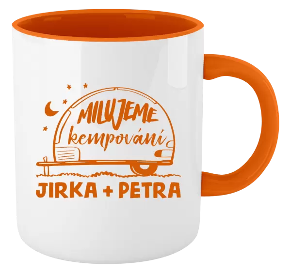Hrnek Milujeme kempování