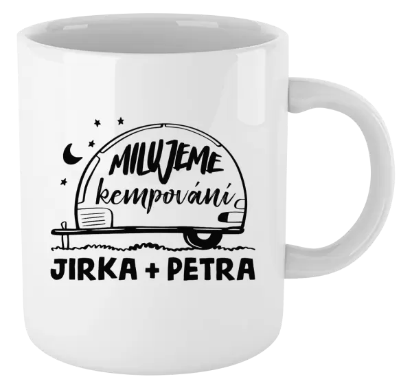 Hrnek Milujeme kempování