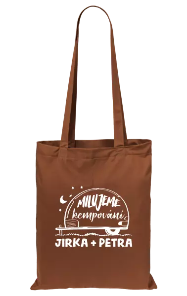 Látková taška Milujeme kempování