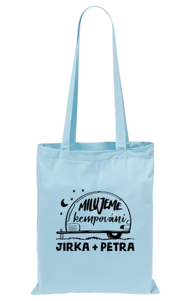 Látková taška Milujeme kempování