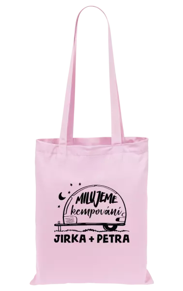 Látková taška Milujeme kempování