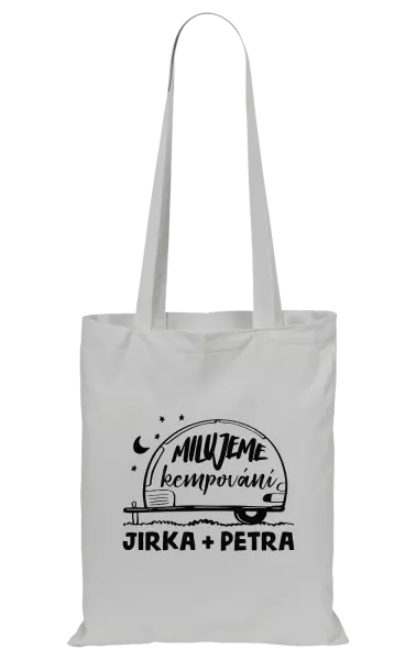 Látková taška Milujeme kempování