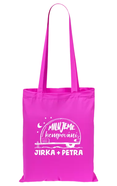 Látková taška Milujeme kempování