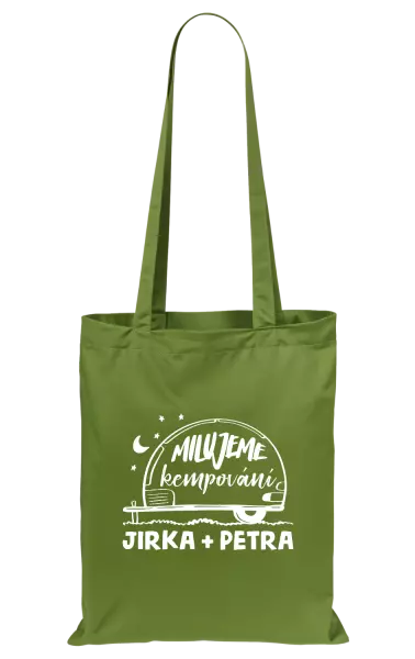 Látková taška Milujeme kempování