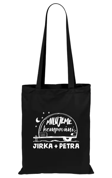 Látková taška Milujeme kempování