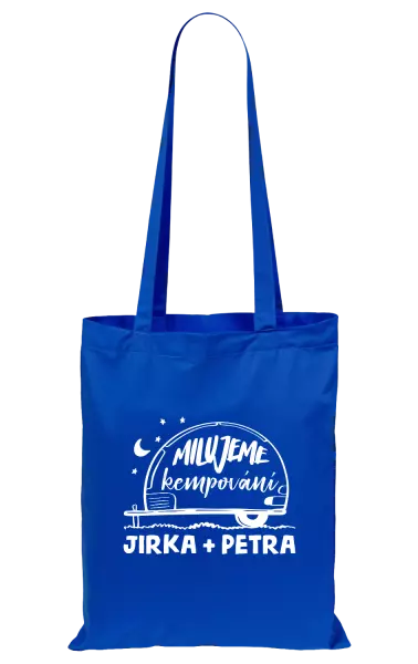 Látková taška Milujeme kempování