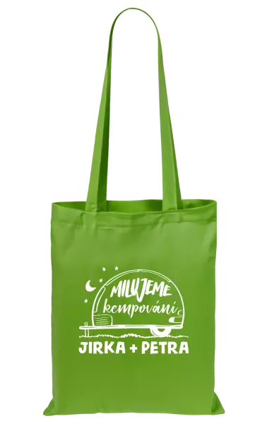 Látková taška Milujeme kempování