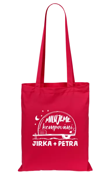 Látková taška Milujeme kempování