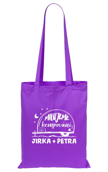 Látková taška Milujeme kempování