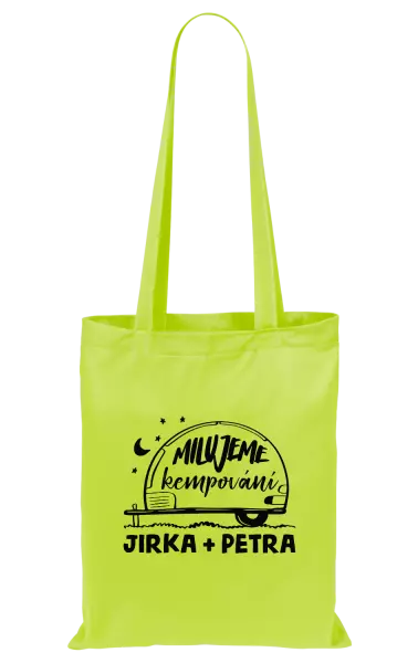 Látková taška Milujeme kempování