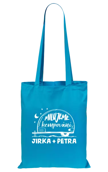 Látková taška Milujeme kempování