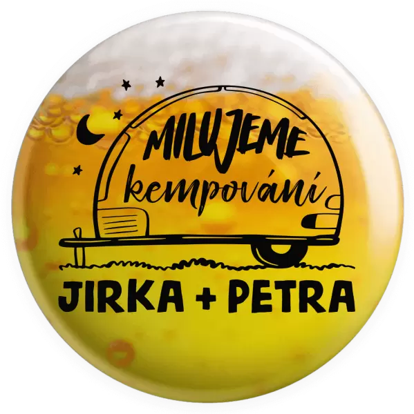 Placka Milujeme kempování