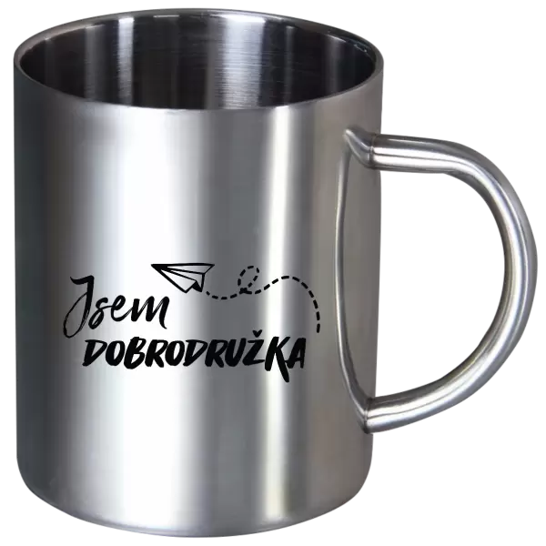 Nerezový hrnek Jsem dobrodružka