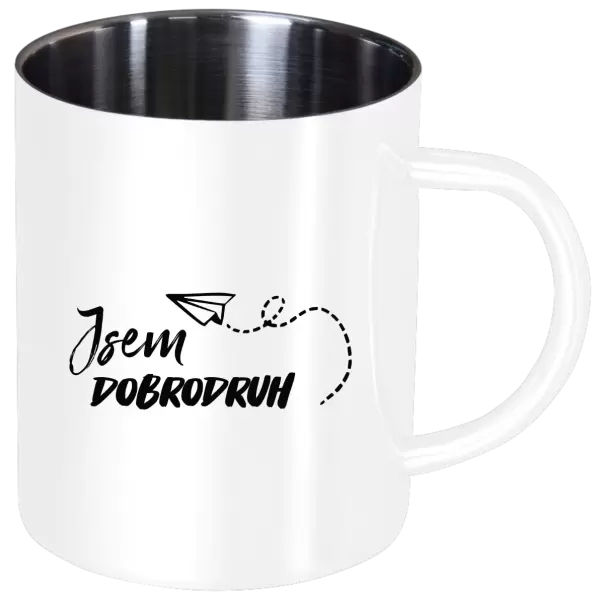 Nerezový hrnek Jsem dobrodruh