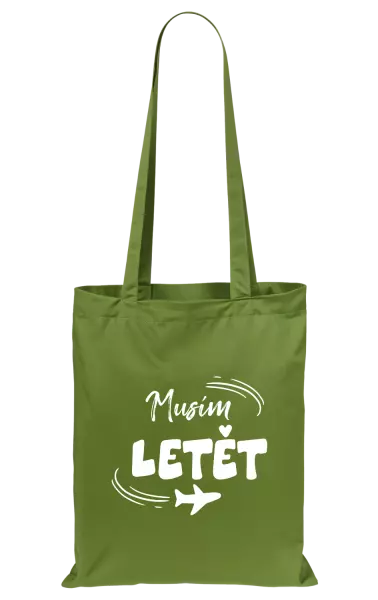 Látková taška Musím letět