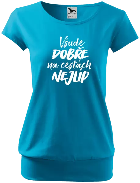 Dámské tričko Všude dobře na cestách nejlíp