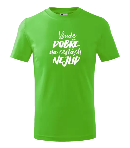Dětské tričko Všude dobře na cestách nejlíp
