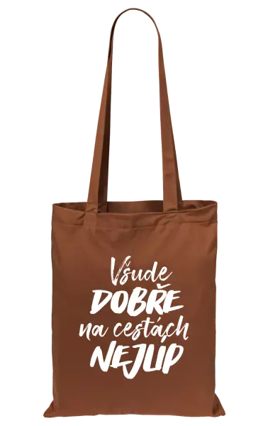 Látková taška Všude dobře na cestách nejlíp