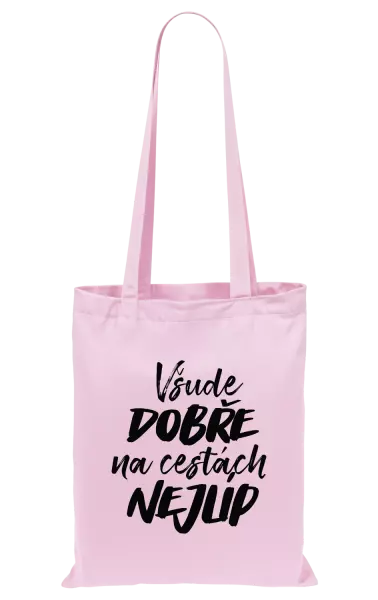 Látková taška Všude dobře na cestách nejlíp