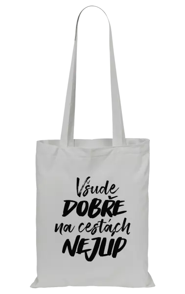 Látková taška Všude dobře na cestách nejlíp