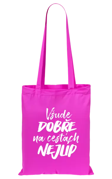 Látková taška Všude dobře na cestách nejlíp